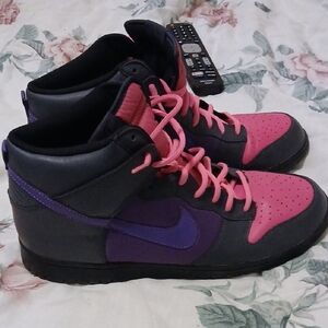 Nike Pink and Purple High-Top Sneakers
